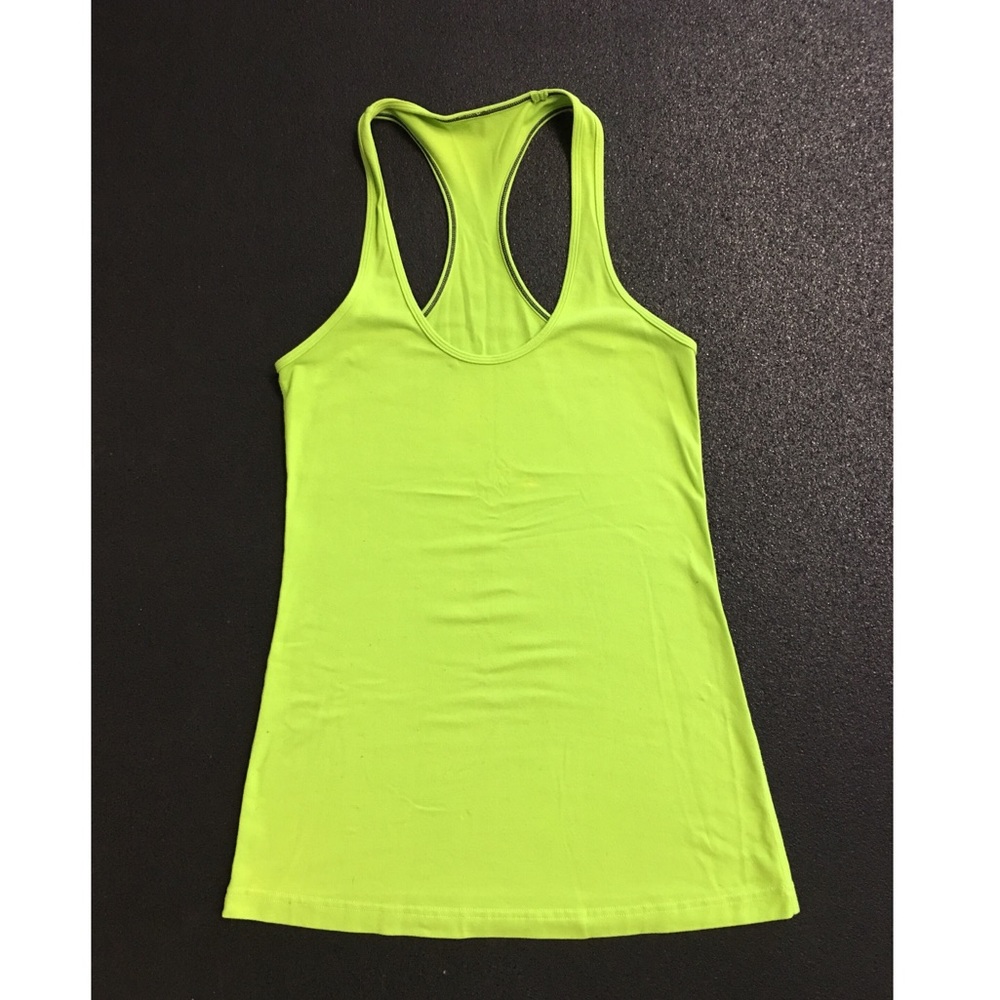 Lululemon cool racerback neon yellow/green size 6